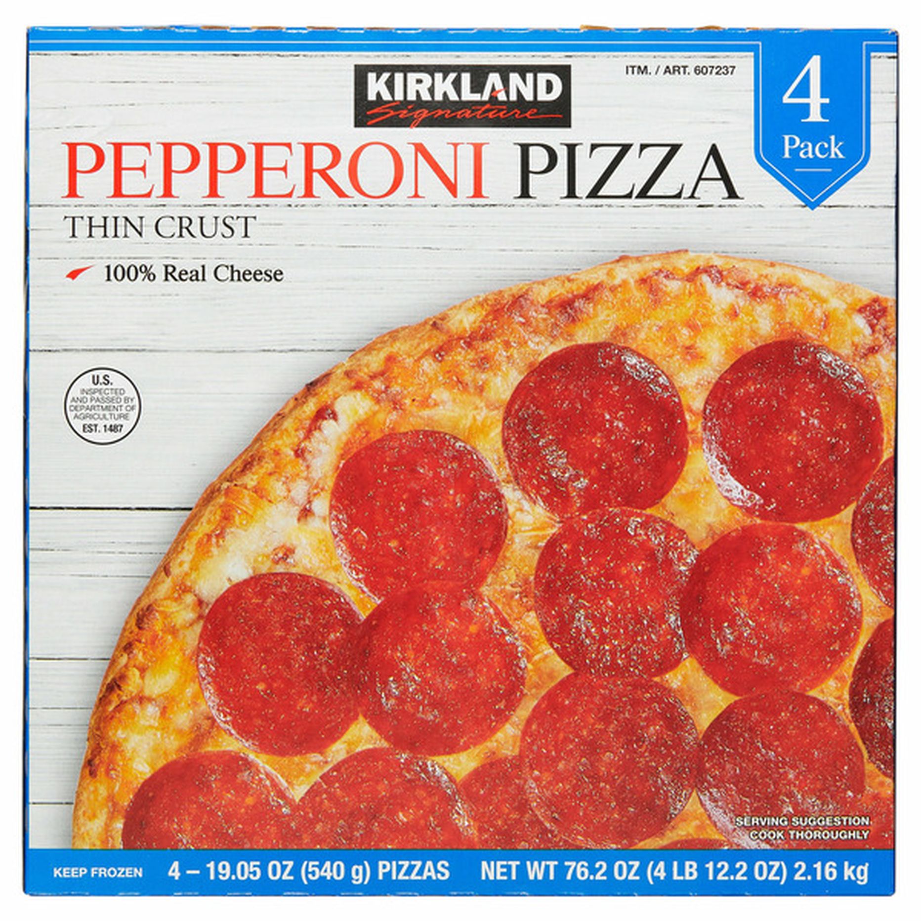Kirkland Signature Thin Crust Pepperoni Pizza