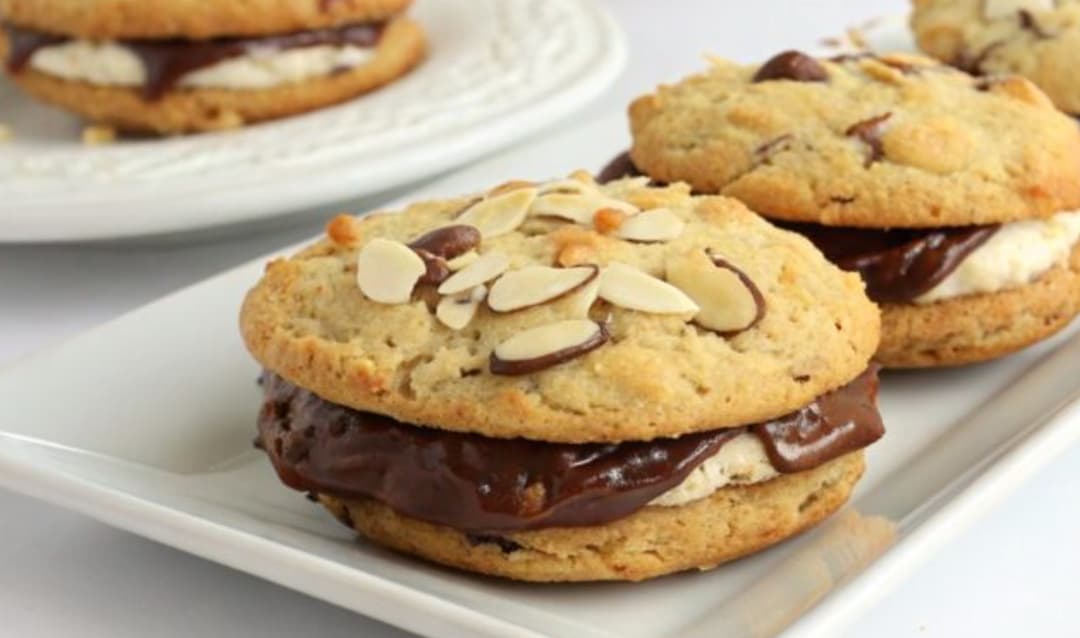These Almond Joy Holiday Sandwich Cookies Are the Hit of Every Cookie Swap