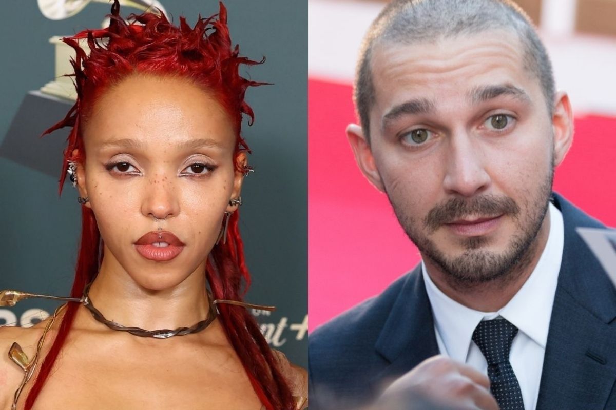 Left: FKA Twigs holding a Grammy award (2026). / Right: Shia LaBeouf at the TIFF premiere of Man Down.