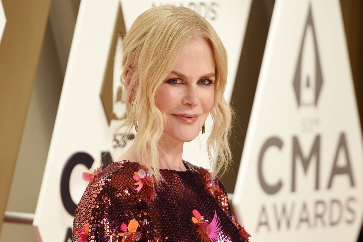 Nicole Kidman poses on the red carpet of the 53rd annual CMA Awards show at the Music City Center in Nashville on Nov. 13, 2019.