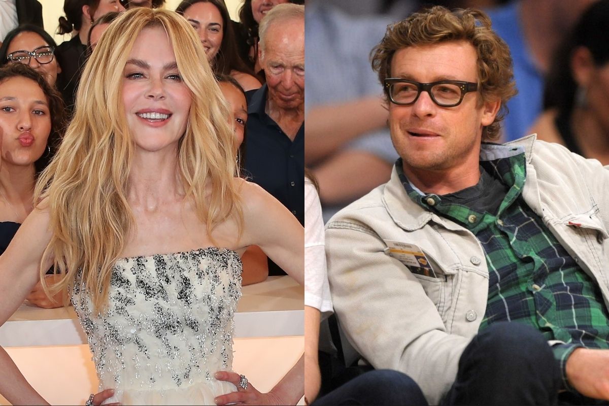 Left: Mar 15, 2026; Los Angeles, CA, USA; Nicole Kidman on the red carpet at the 98th Academy Awards at the Dolby Theatre in Los Angeles on Sunday, March 15, 2026. / Right: Mar 27, 2011; Los Angeles, CA, USA; Australian actor Simon Baker (center) attends the NBA game between the New Orleans Hornets and the Los Angeles Lakers at the Staples Center.