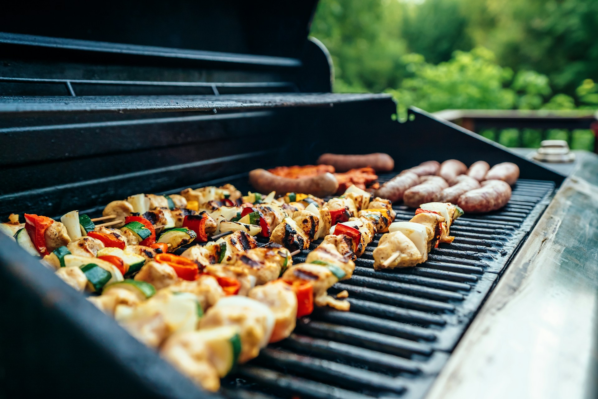 spread of food on grill / foods to grill at costco