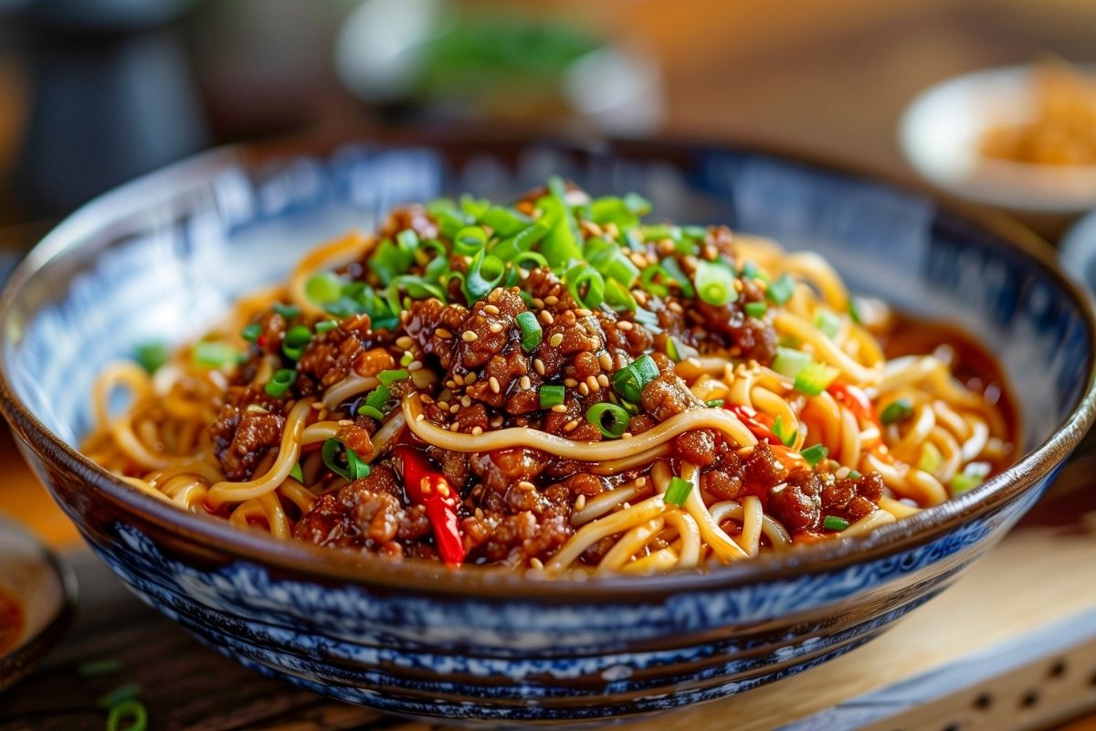 Zha Jiang Mian (Noodles with Soybean Paste)