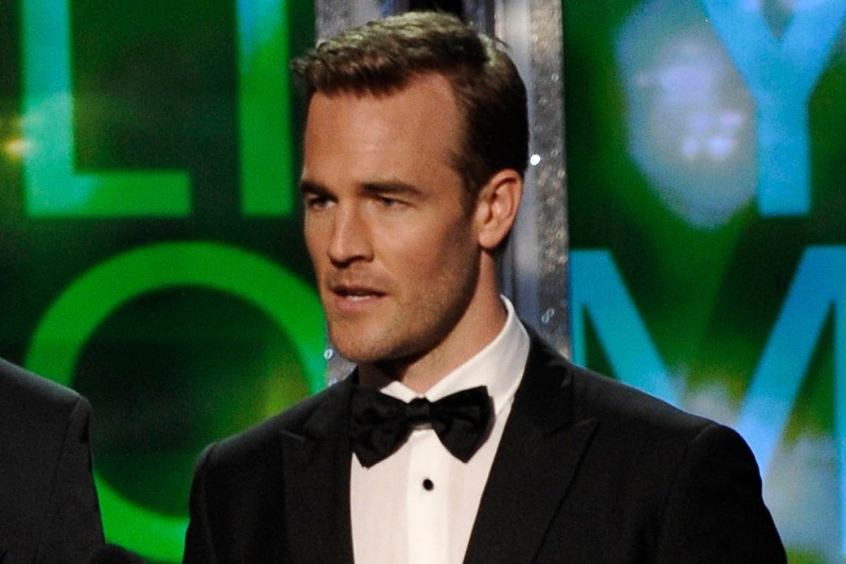 Sept 23, 2012; Los Angeles, CA, USA; James Van Der Beek presents at the 2012 Emmys at the Nokia Theater.