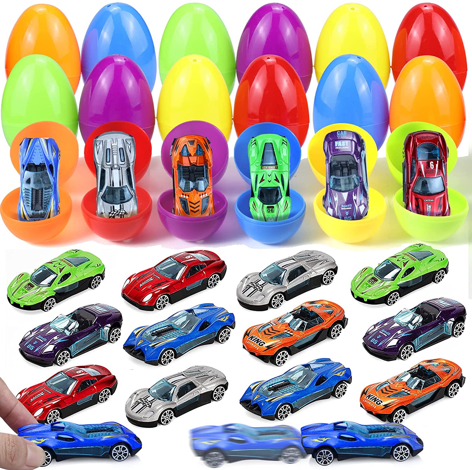 How to Build the Best Easter Basket for Kids: Easter eggs with OCHIDO cars