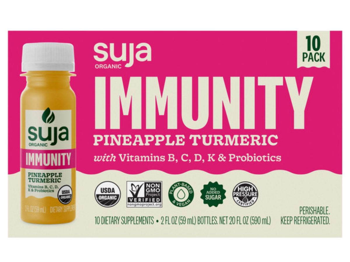 Suja Organic Pineapple Turmeric Immunity Shots Costco