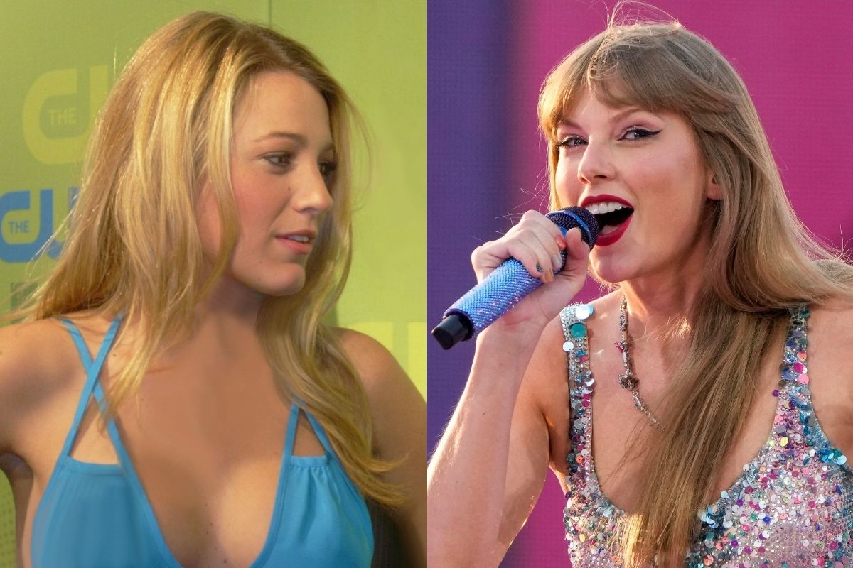 Left: Blake Lively at the CW Upfront Presentation, Madison Square Garden, New York City - May 21, 2009. / Right: Taylor Swift, singer.
