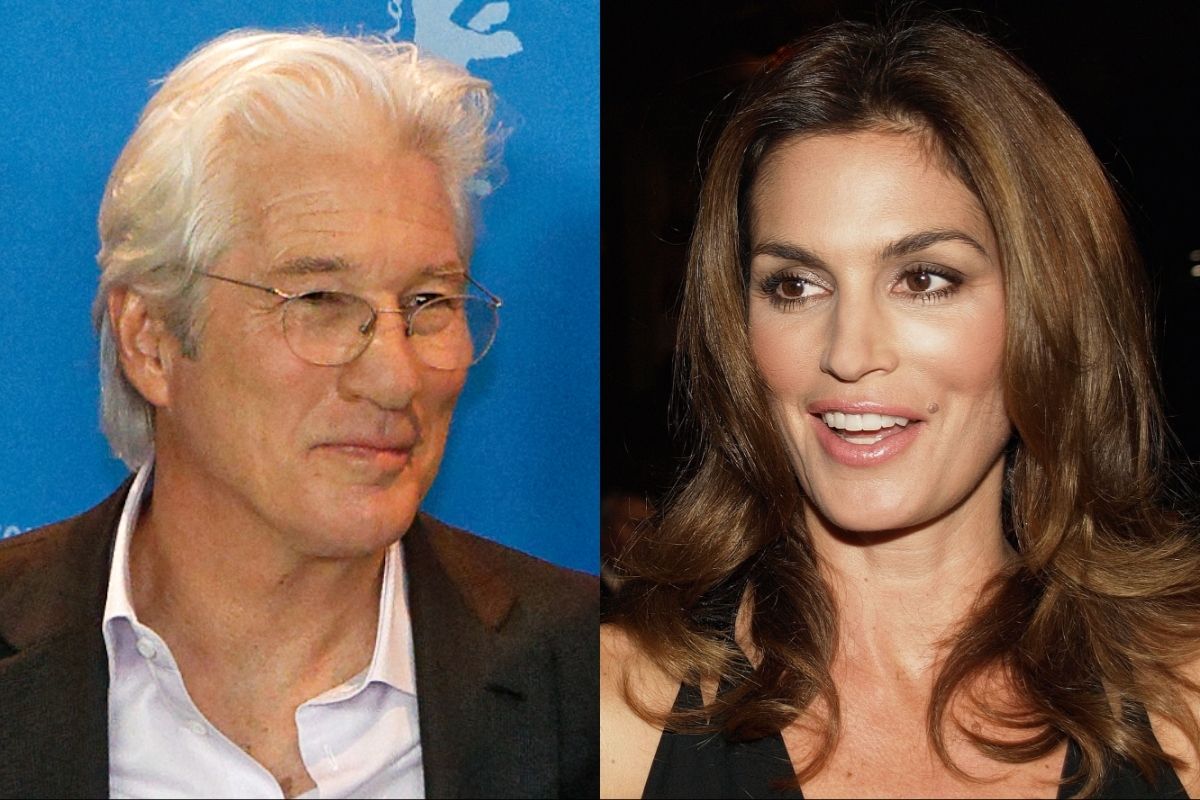 Left: Richard Gere. / Right: Cindy Crawford.