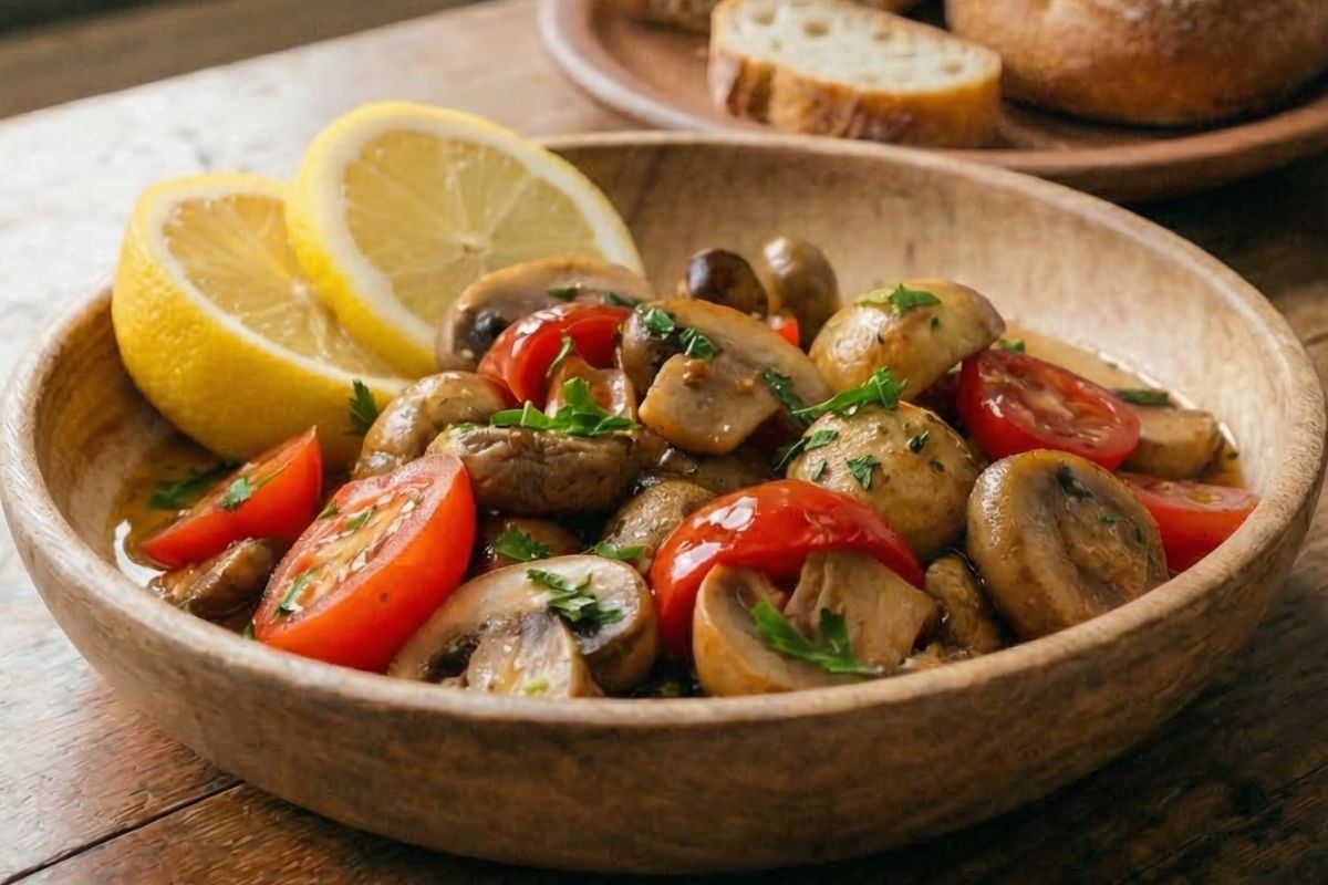 Easy Greek-Style Marinated Mushrooms Recipe