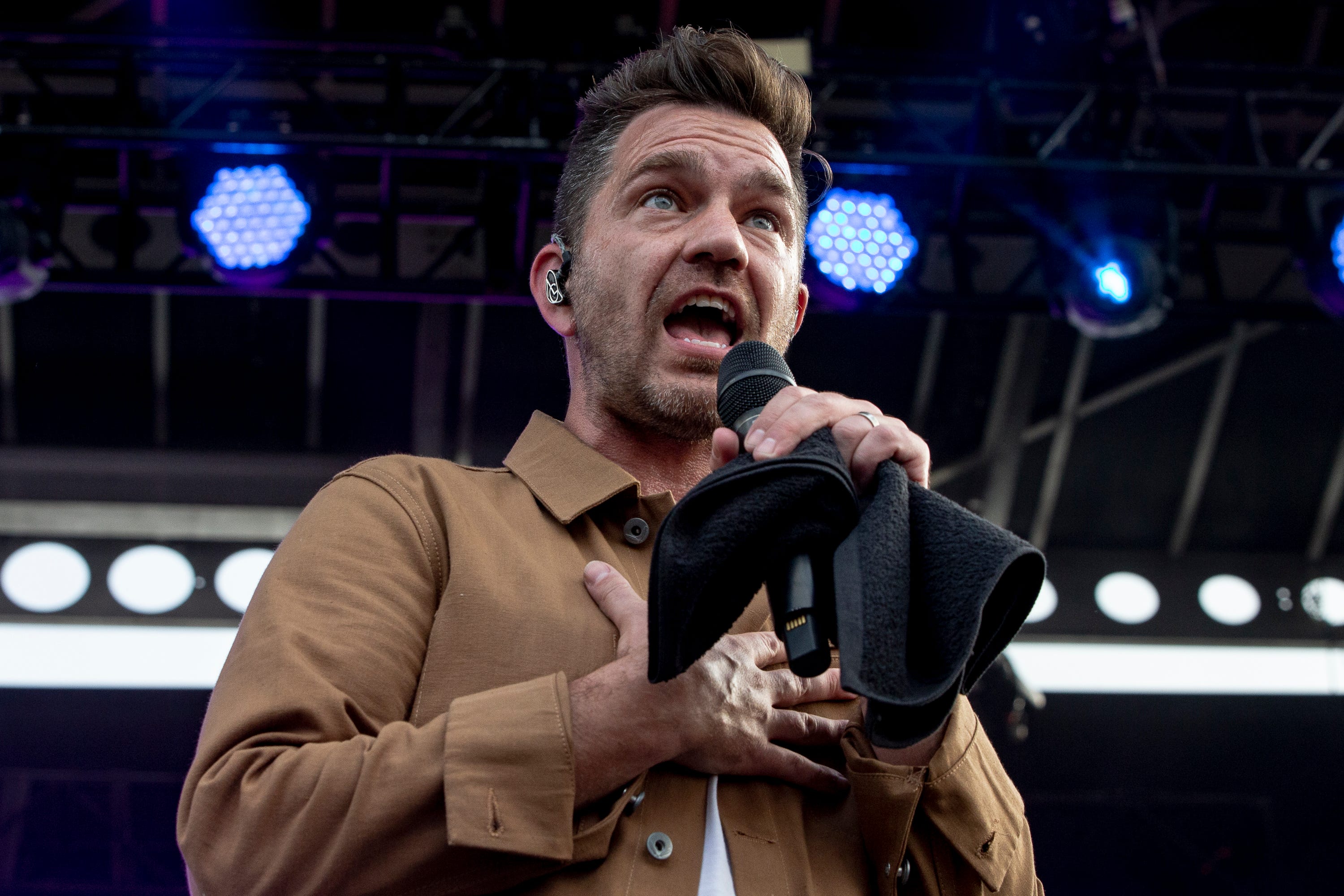 Andy Grammer performs at Beale Street Music Festival in Tom Lee Park in Downtown Memphis on Sunday, May 7, 2023.