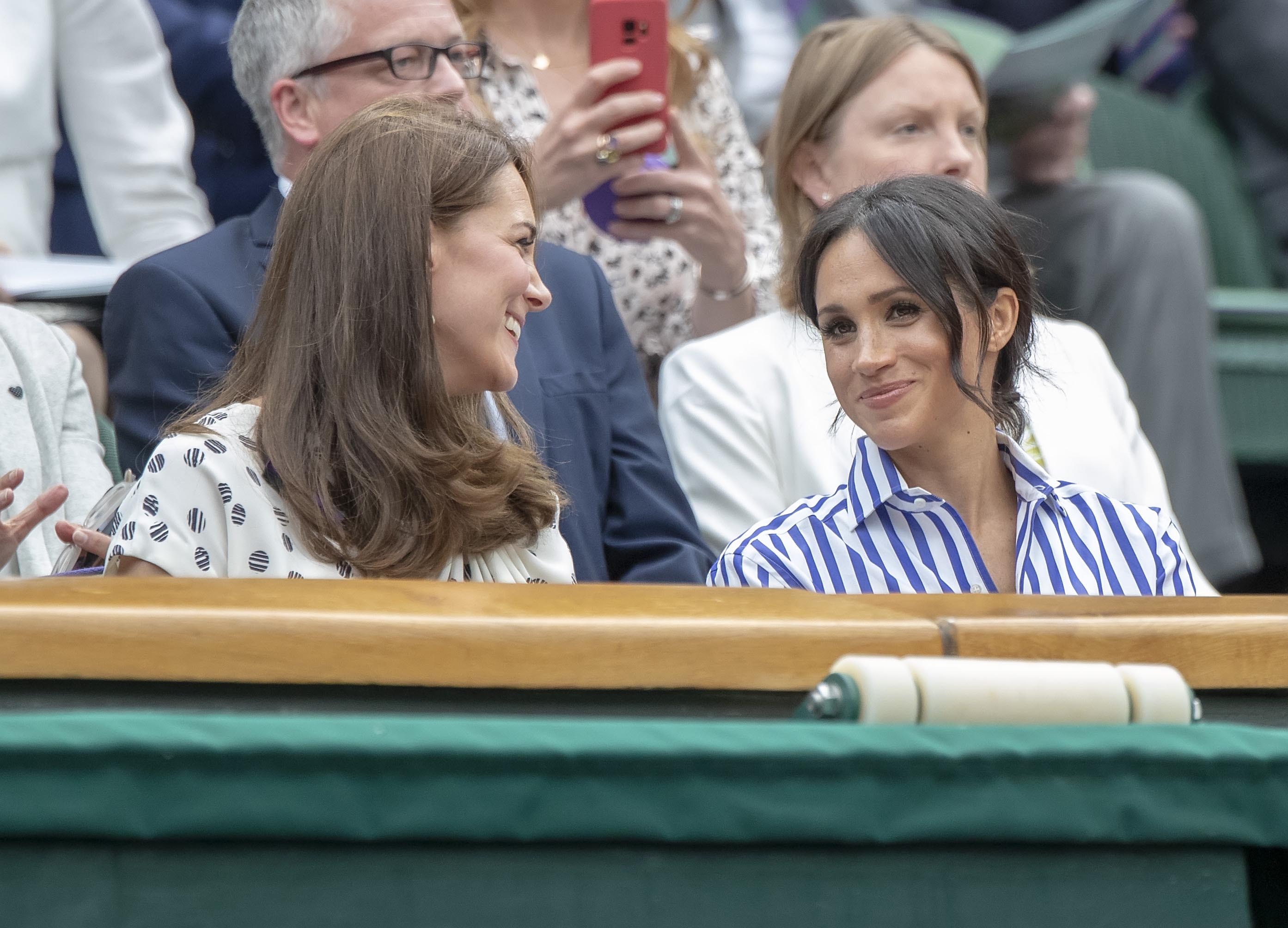 Jul 14, 2018; London, United Kingdom; HRH The Duchess of Cambridge and HRH The Duchess of Sussex in attendance for the Novak