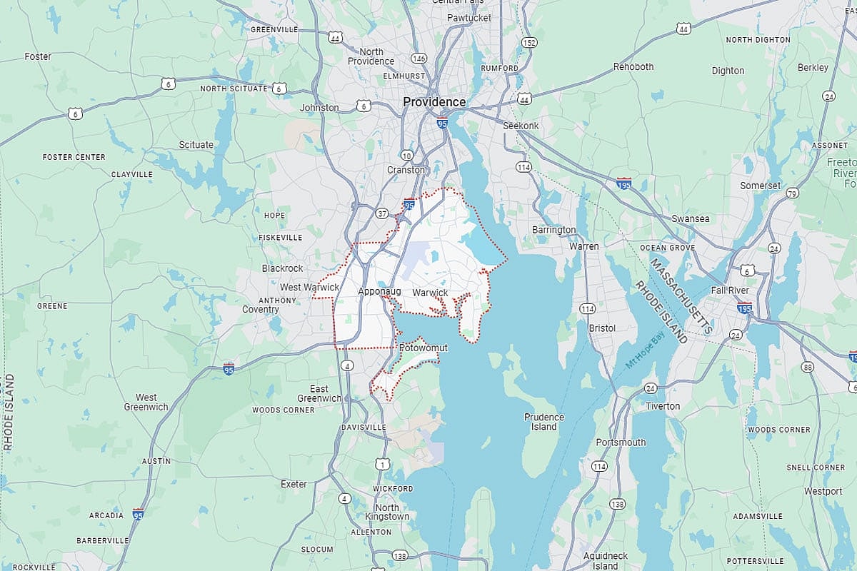A Google Map of Warwick