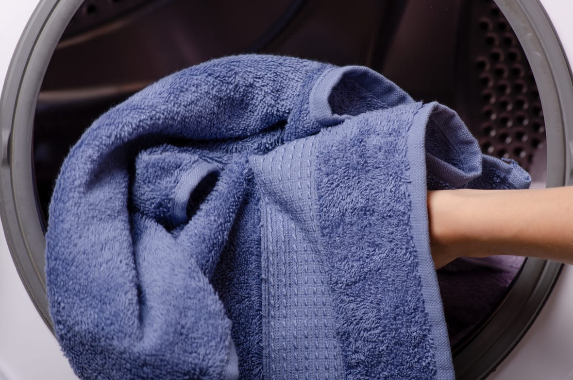 Towel in dryer