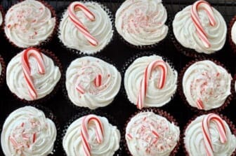 Peppermint Mocha Candy Cane Cupcakes