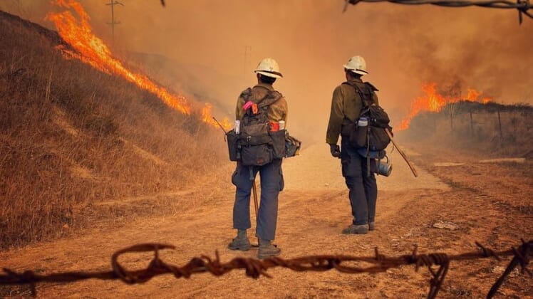 Planes, Fire Crews Battle California Wildfire Near Reagan Ranch