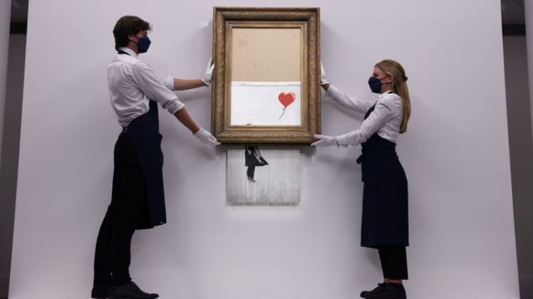 Half-shredded Banksy Picture Sells for a Jaw Dropping Amount at Auction