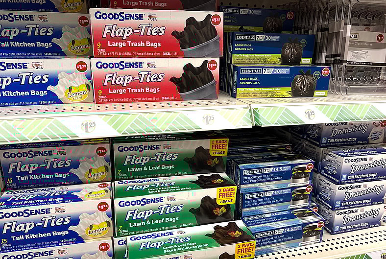 Dollar Store Trash Bags