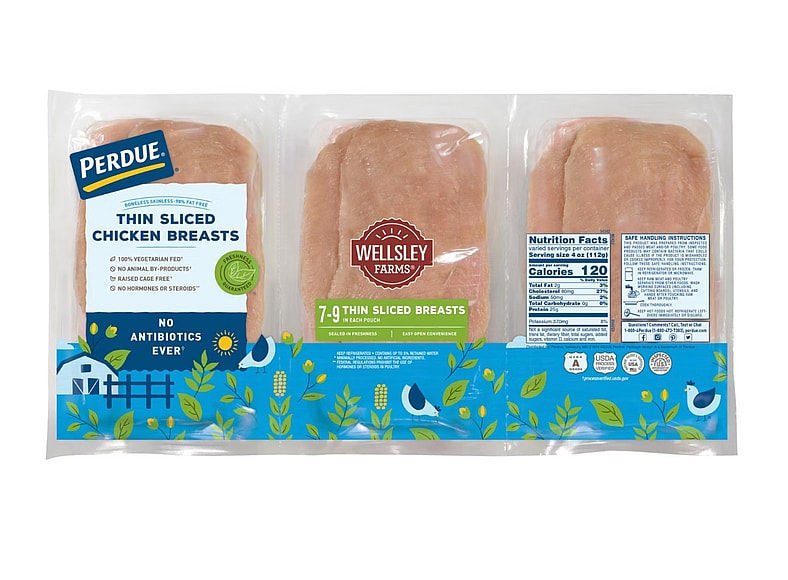 Wellsley Farms No Antibiotics Ever Thin-Sliced Boneless Skinless Chicken Breast