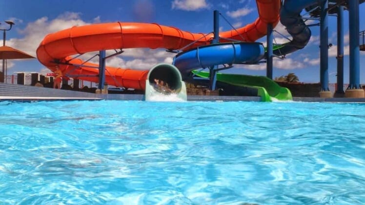 water slides