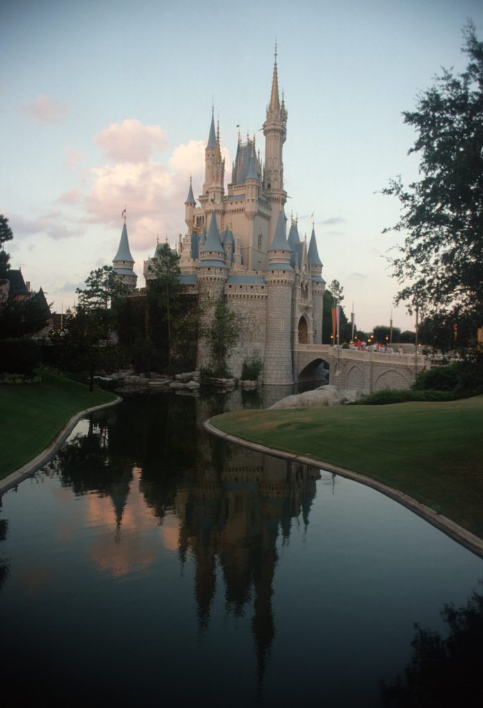 M4-1 Cinderella Castle-Evening Sept. 1990