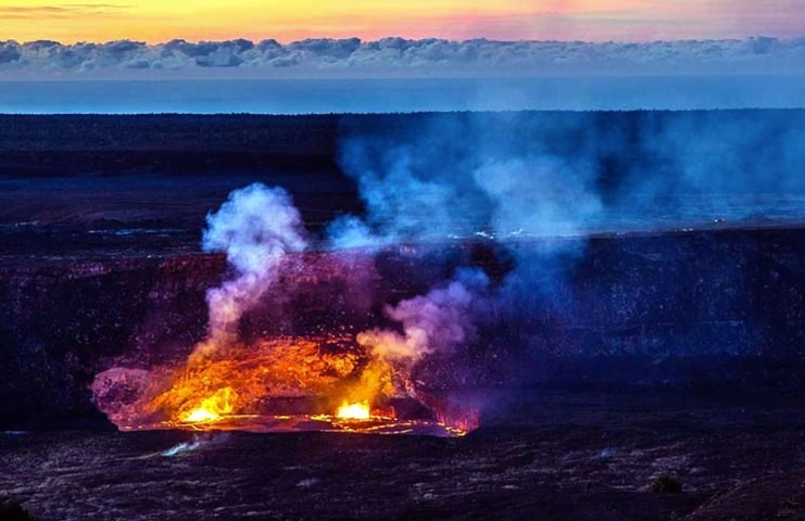 Hawaii Volcanoes National Park is home to two active craters