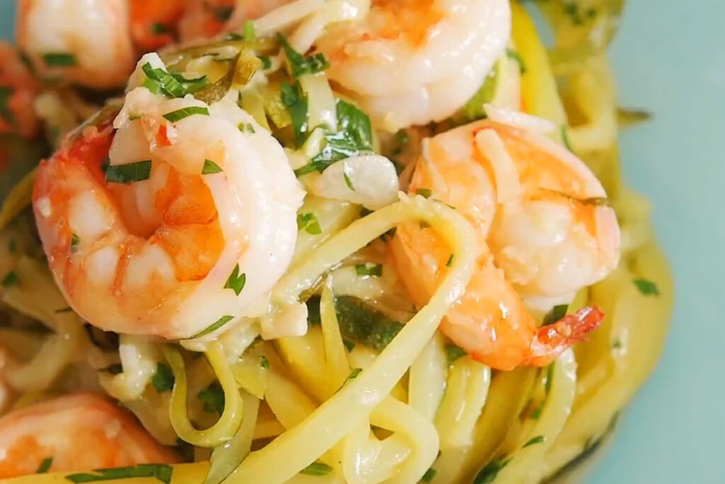 Zucchini Noodles with Shrimps