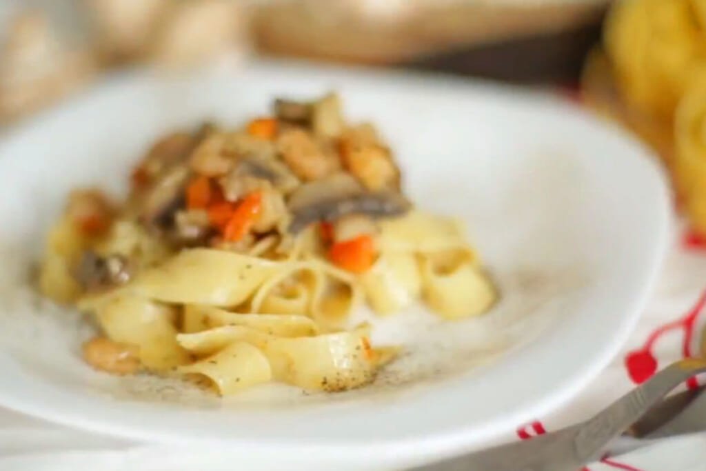 Shrimp and Mushroom Pasta