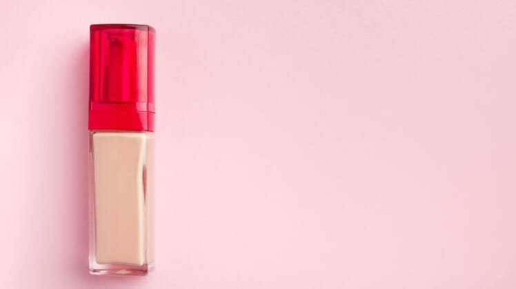 concealer pink background