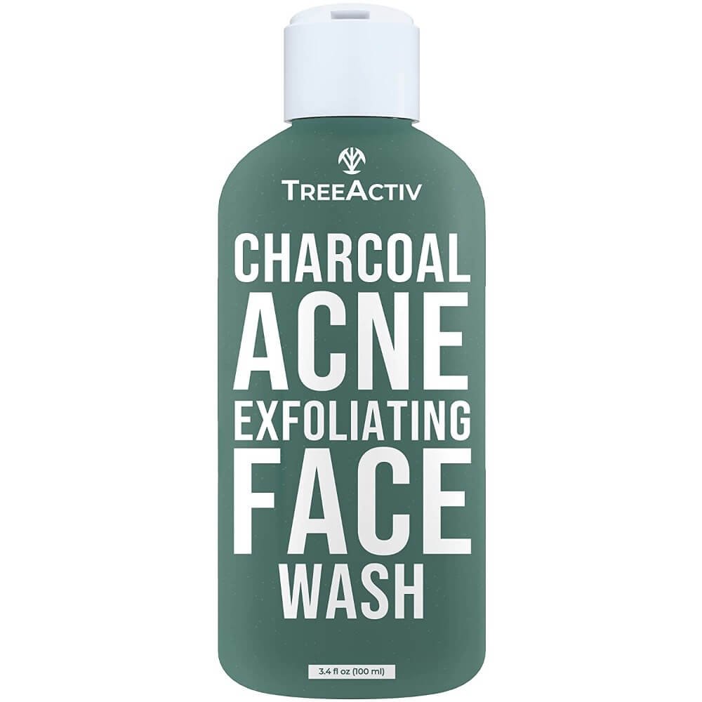 treeactiv charcoal acne exfoliating face wash product image
