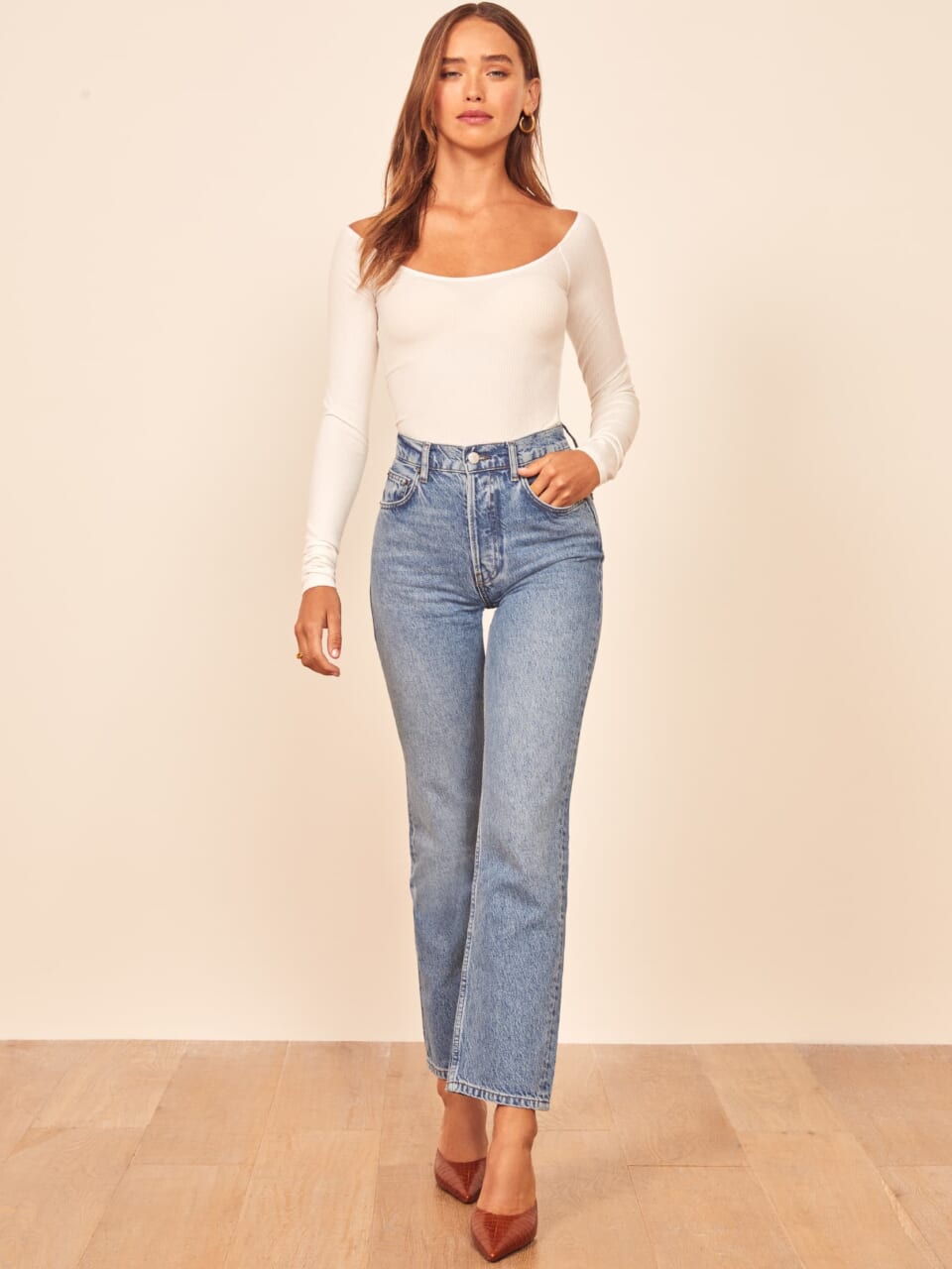 cynthia pinch-waist jeans