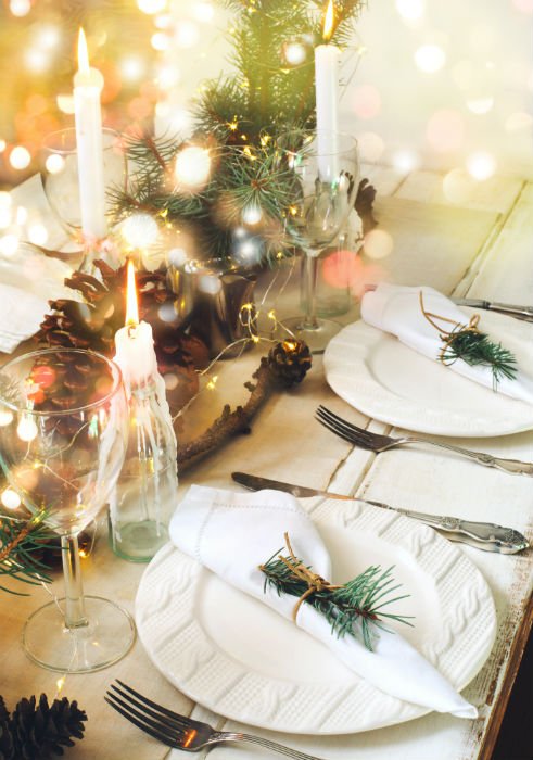 holiday table setting candles christmas dinner table candles