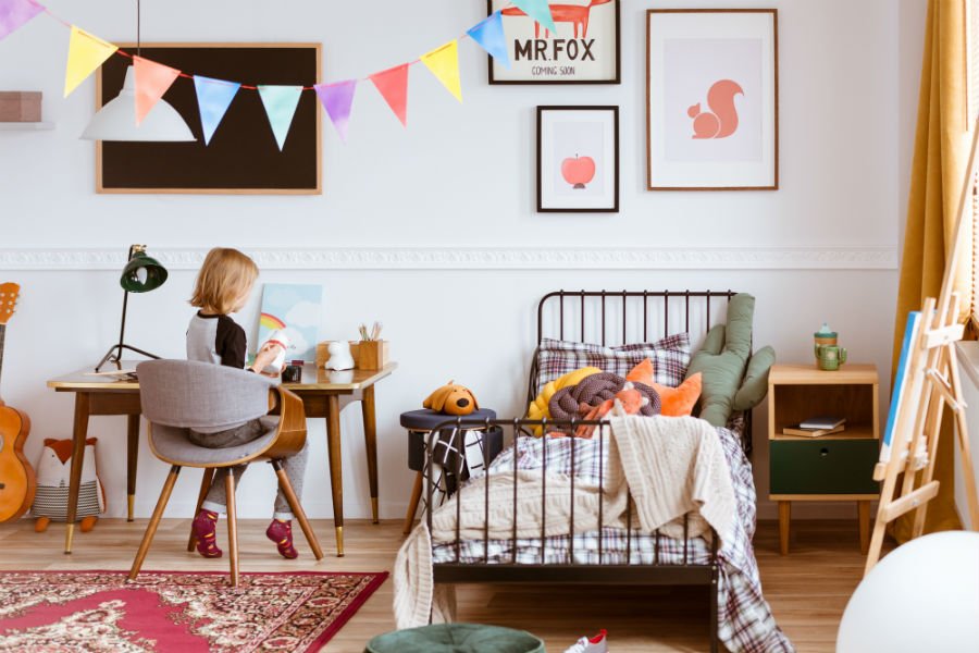 iStock-1207317949-kids-desk ways to make a home feel joyful