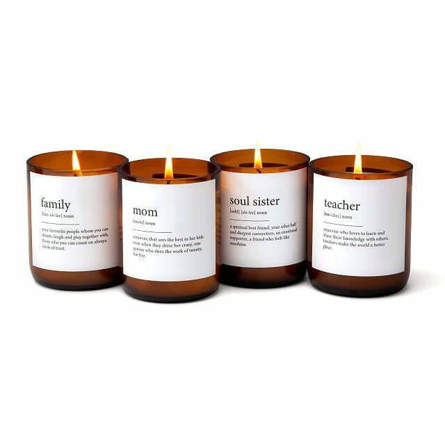 sentiment candles best personalized gifts