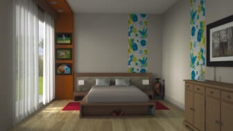 In feng shui it helps when a bedroom doesn't have any clutter.