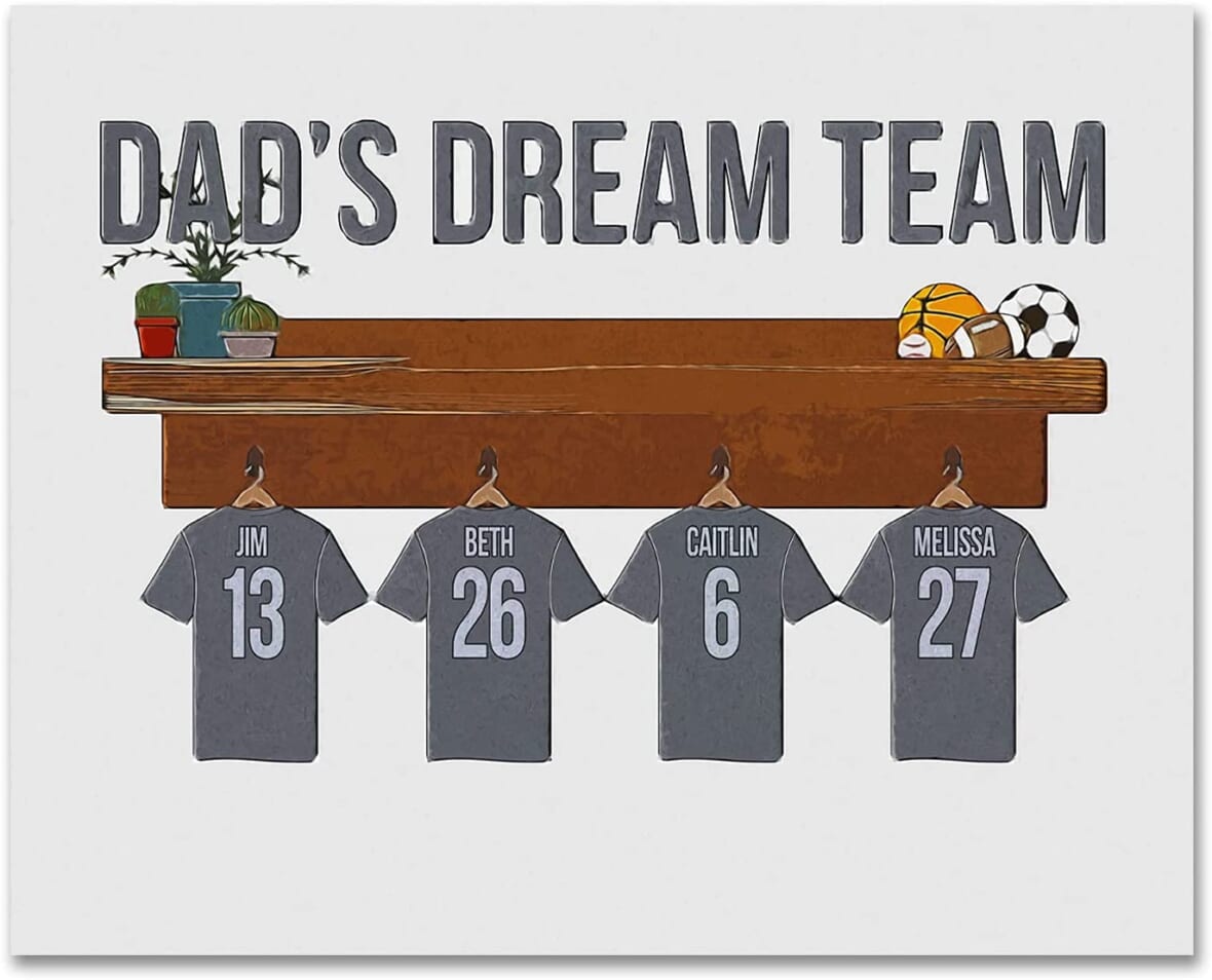 father's day gift ideas from Amazon under $100: Dad's personalized dream team