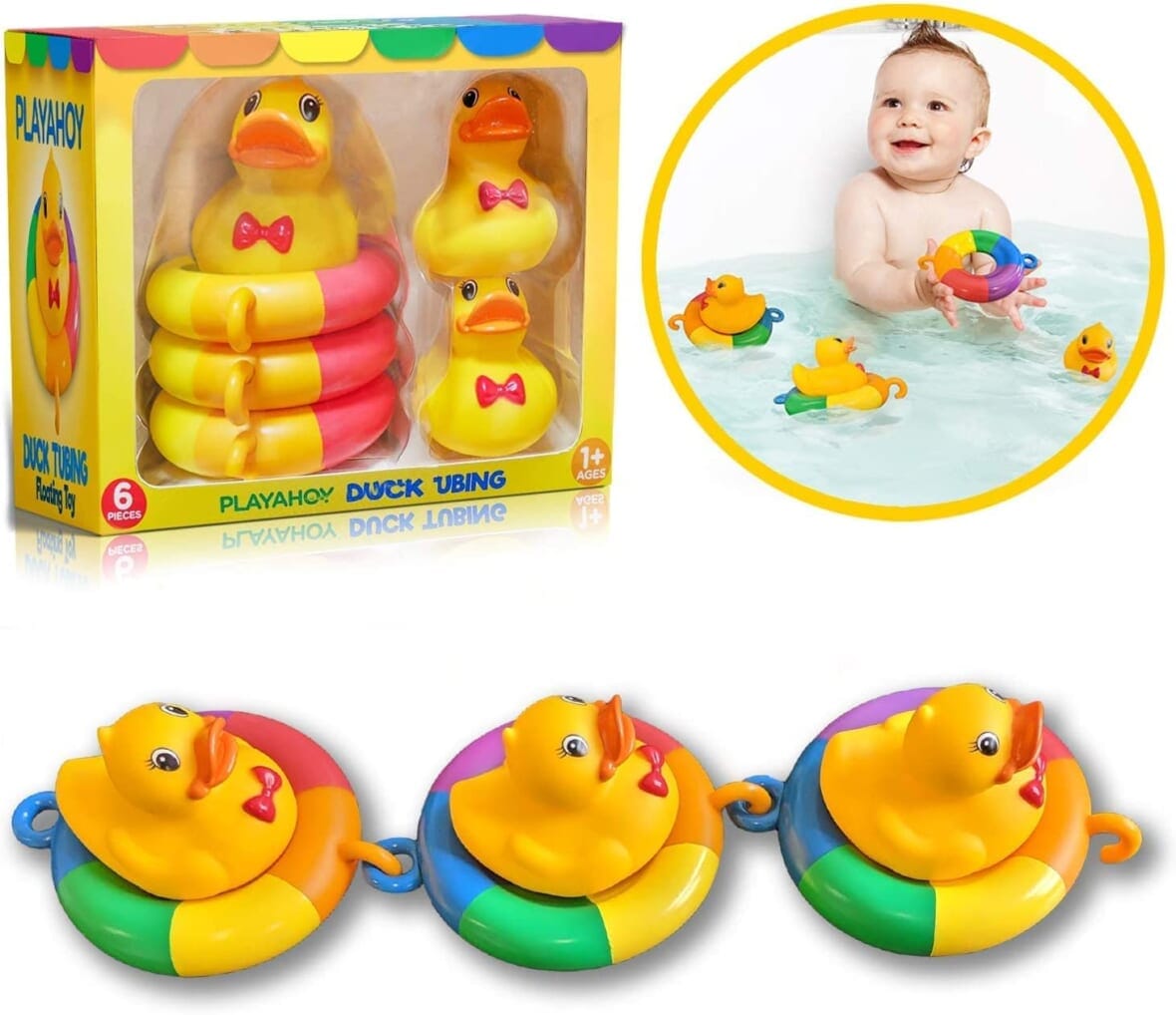 Best toys for 15 month old babies: Duck tubbing floating bath toys