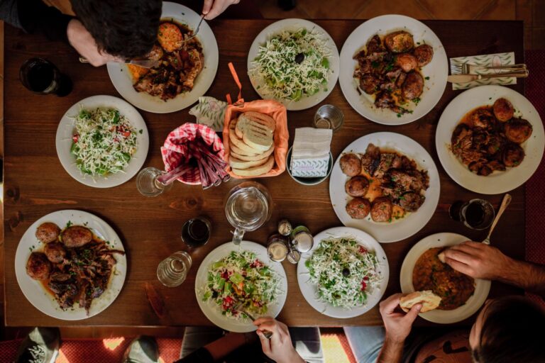 family at the dinner table