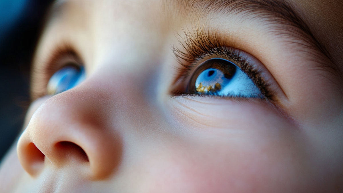 Close up of child