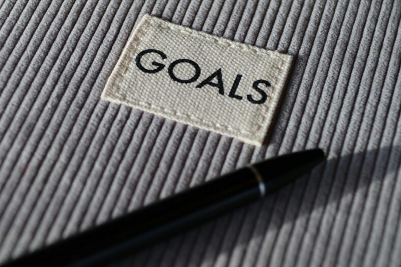 goals label with pen