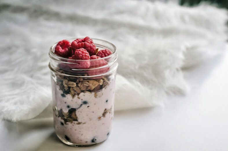 overnight oats in jar