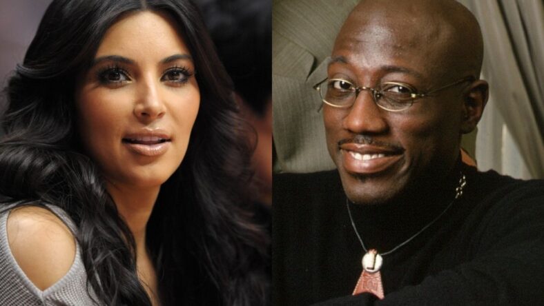 Left: Jan 18, 2012; Los Angeles, CA, USA; Kim Kardashian reacts during the NBA game between the Dallas Mavericks and the Los Angeles Clippers at the Staples Center. / Right: Wesley Snipes in the 1995 action comedy \"Money Train.\" G1wes16 8d A Ent Usa Ca.