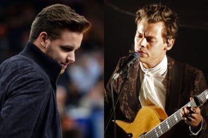 Left: Dec 6, 2013; New York, NY, USA; Recording artist Liam Payne of One Direction attends the New York Knicks and Orlando Magic during the second half at Madison Square Garden. The Knicks won the game 121-83. / Right: Sep 25, 2017; Nashville, TN, USA; Harry Styles performs at The Ryman Auditorium, Monday, Sept. 25, 2017, in Nashville, Tenn.