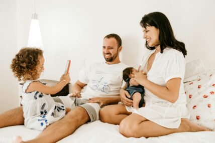 mother father and two children / zodiac signs