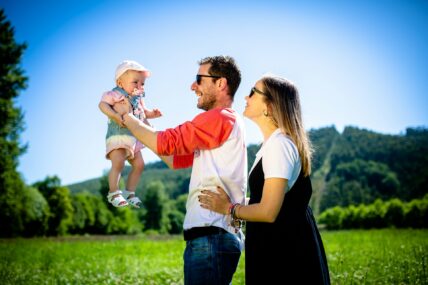 woman and man with baby / zodiac duos