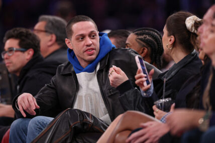 NBA: Phoenix Suns at New York Knicks / pete davidson / elsie hewitt
