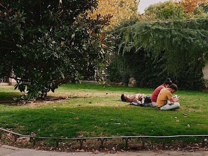 people relaxing