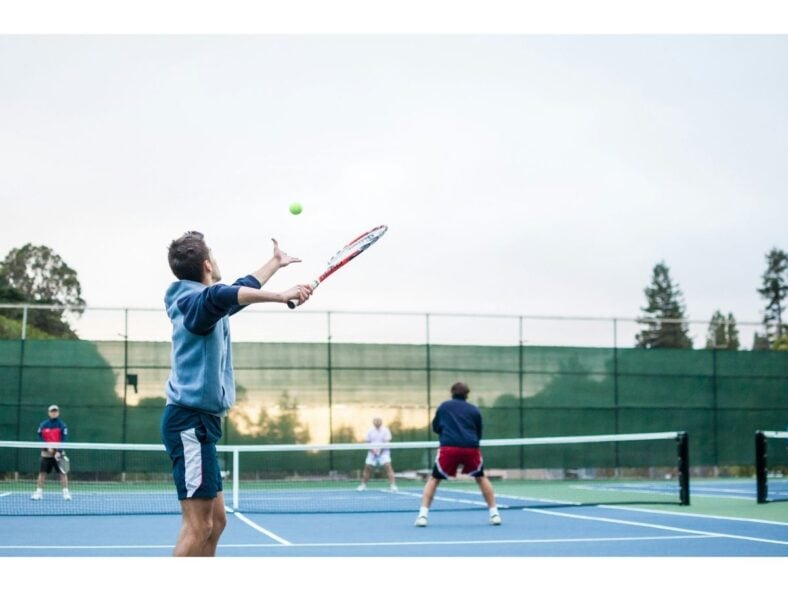 People playing tennis