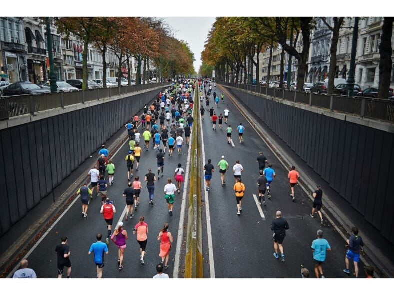 People running