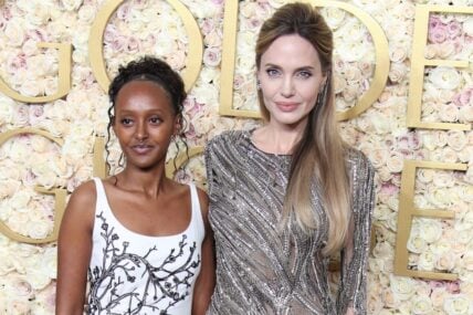 Angelina Jolie and Zahara Jolie at the 82nd Annual Golden Globe Awards